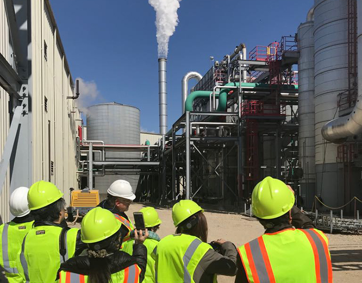 2018 Japan bioethanol media team tours a U.S. ethanol plant.