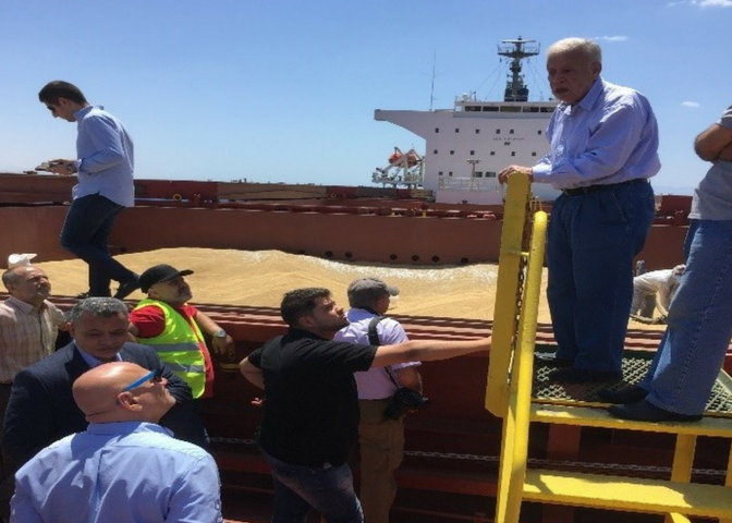 examining vessel of barley