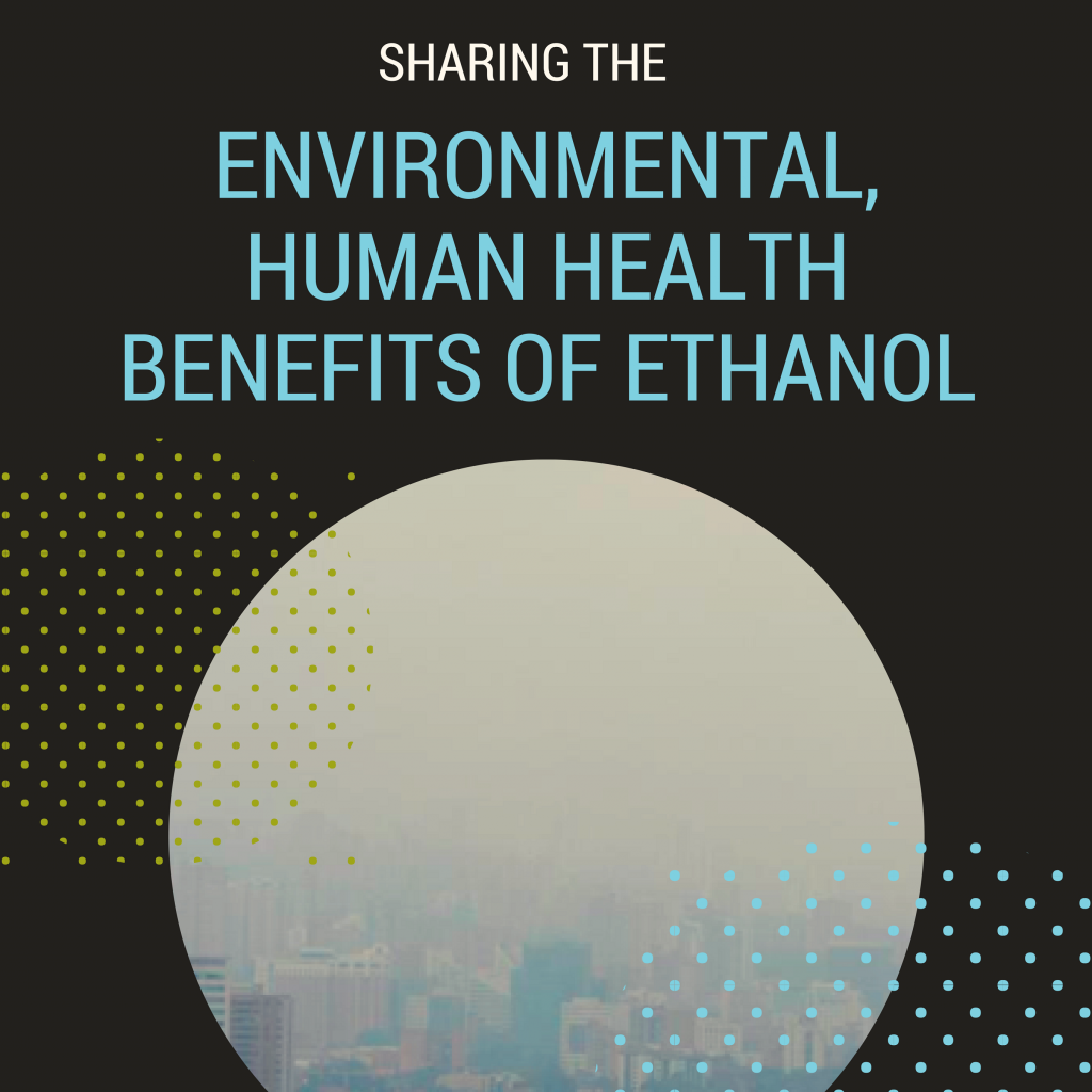 image of a graphic on the environmental and health benefits and ethanol