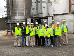 Taiwan Grain Quality Survey Team group photo in high visibility jackets
