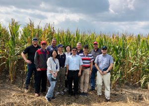 Taiwan Grain Quality Survey Team in a corn field