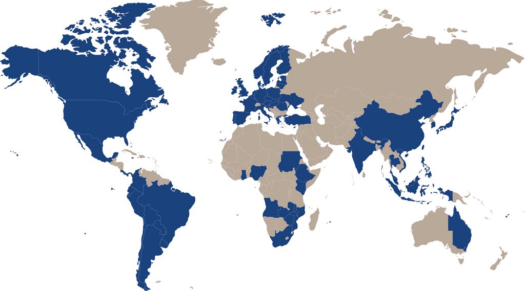 world map of countries with biofuels policies