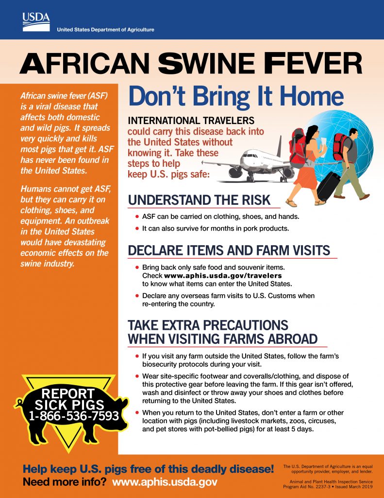 infographic on African Swine Fever