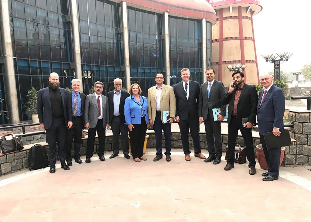 USDA India Mission - Ethanol Delegation- group photo of team standing in front of building