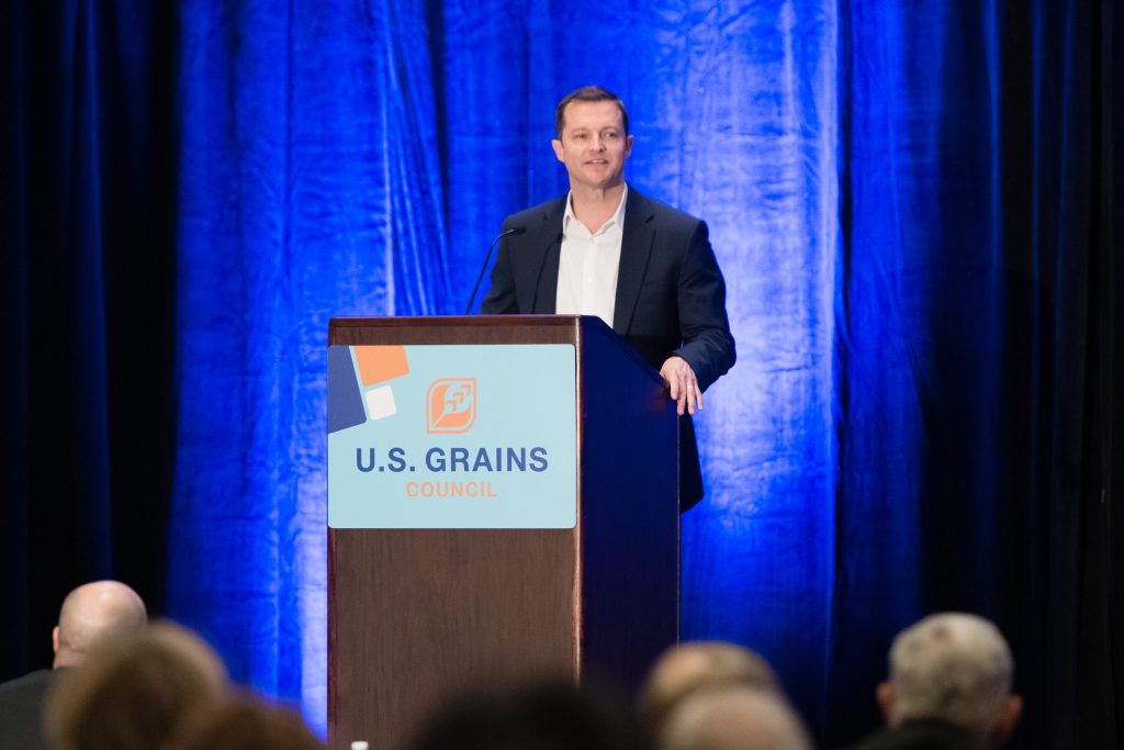 2019 Cincinnati USGC Annual meeting- Ryan Speaking at a podium