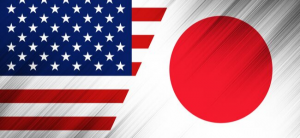 American and Japanese Flag side by side