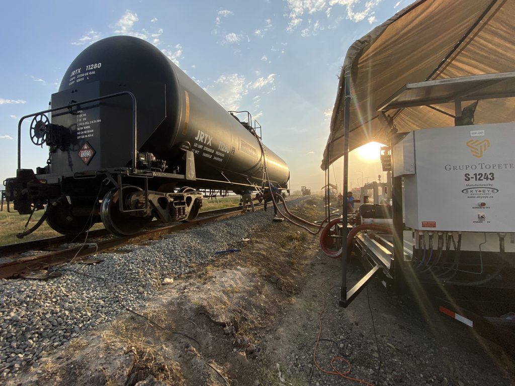 Oil Tank on Train tracks