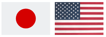 image of Japanese and US flag