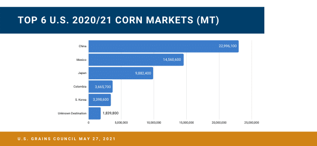 Top 6 U.S. 2020/21 Corn Markets