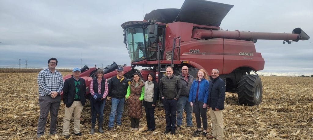 A Turkish buyer delegation visited the farm of Paul Jeschke, a member of the Illinois Corn Growers Association, last week.