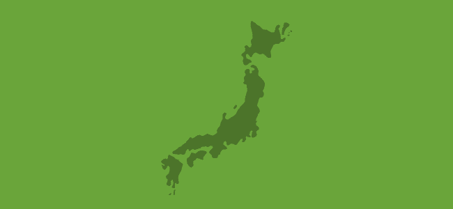 Graphic of the shape of Japan