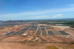 aerial view of shrimp farms in mexico