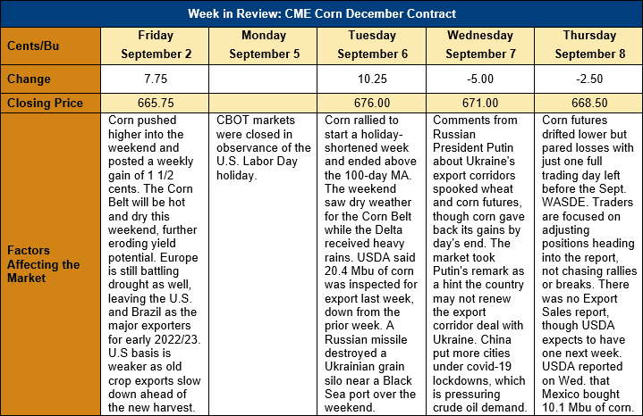 Market Perspectives – September 8, 2022 - U.S. GRAINS COUNCIL