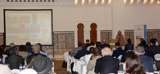 image of woman speaking to a room of people