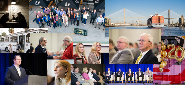 collage of photos from an annual meeting
