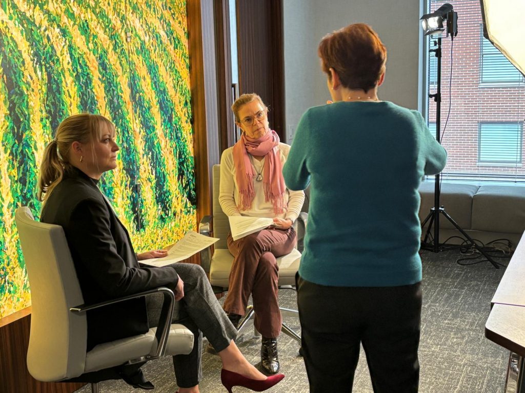 Three women talking